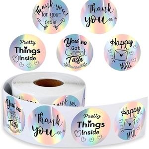 1” Stickers | Pretty Things Inside-You’ve Got Great Taste-Happy Mail | Metallic